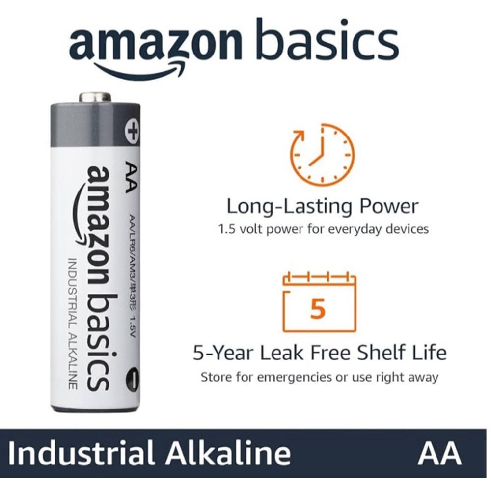 Amazon Basics AA Alkaline Industrial Batteries